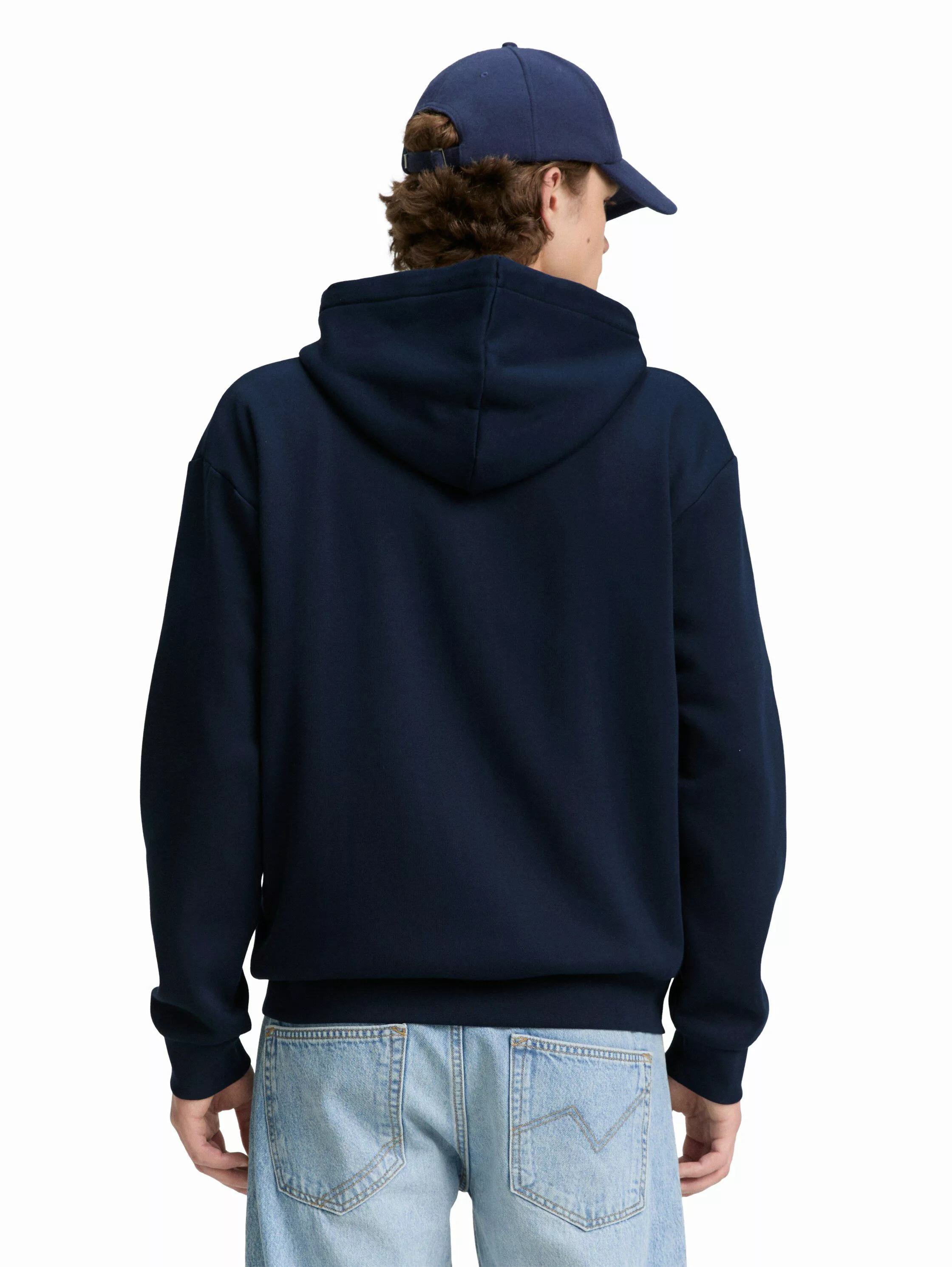 TOM TAILOR Denim Kapuzensweatjacke mit Logostickerei günstig online kaufen