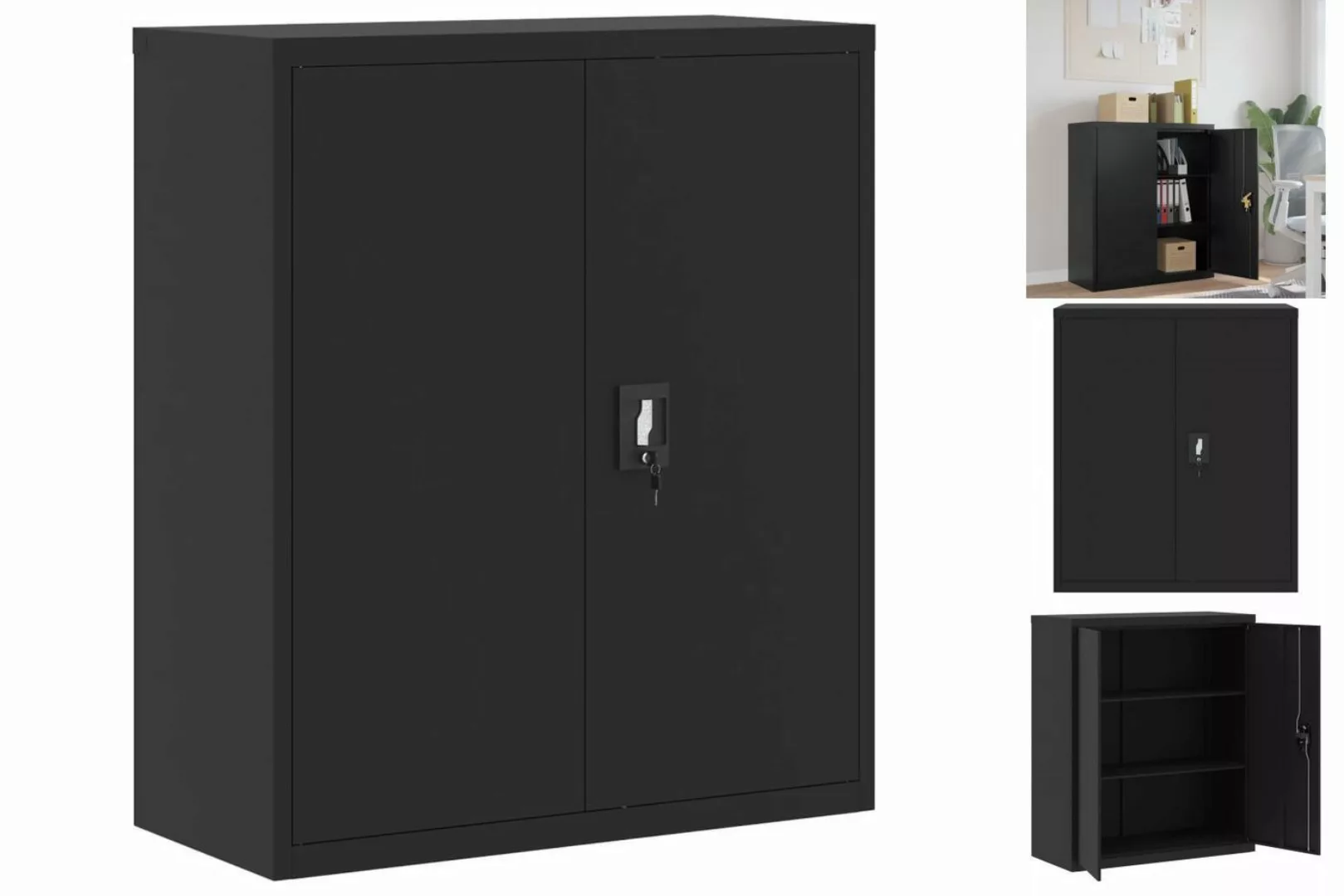 vidaXL Aktenschrank Aktenschrank Büroschrank Home Office Ablage Büro Schwar günstig online kaufen