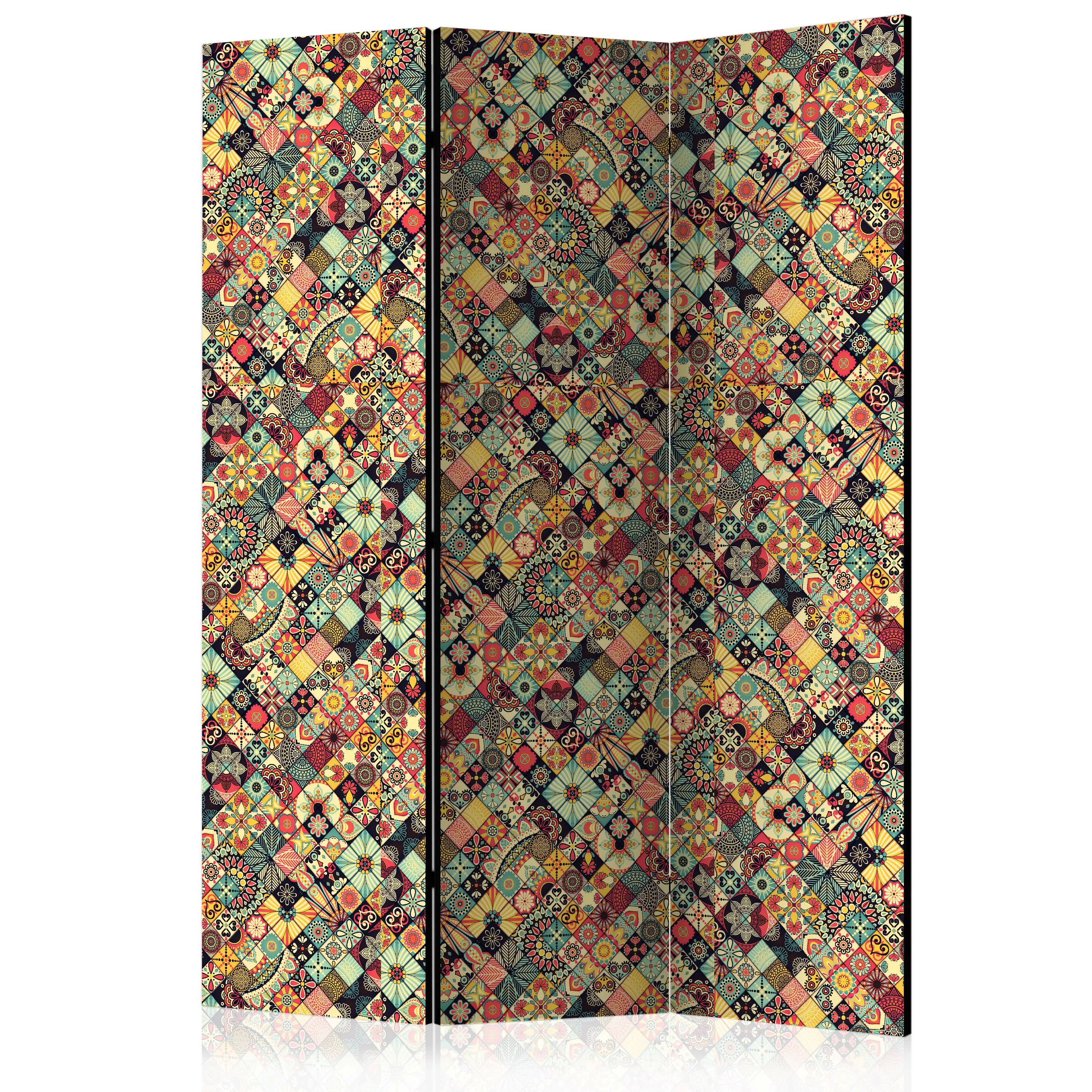 3-teiliges Paravent - Rainbow Mosaic [room Dividers] günstig online kaufen