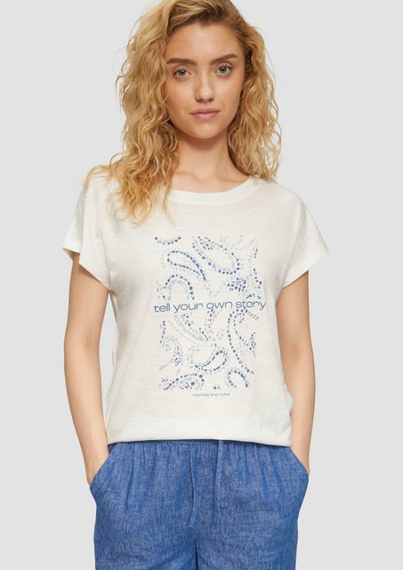 s.Oliver Shirttop T-Shirt im Relaxed Fit mit Artwork günstig online kaufen