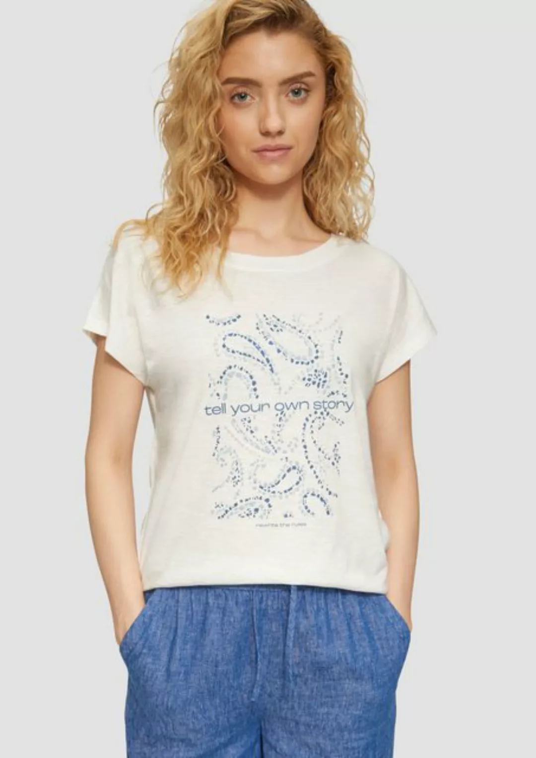 s.Oliver Shirttop T-Shirt im Relaxed Fit mit Artwork günstig online kaufen