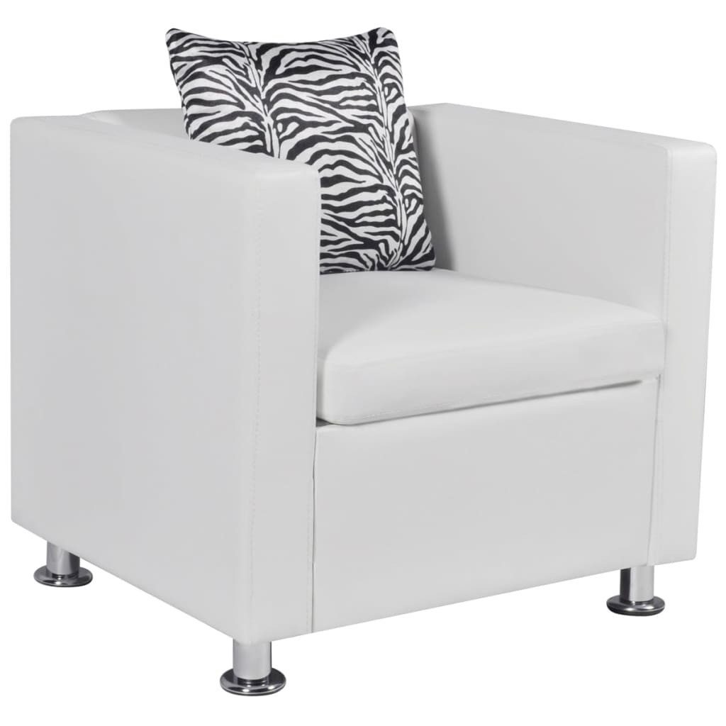 vidaXL Sessel Sessel Weiß Kunstleder (1-St) günstig online kaufen
