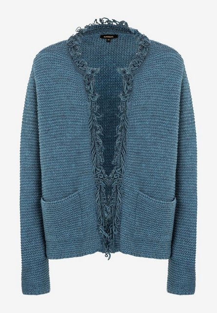 Strickjacke mit Fransen, greyblue, Herbst-Kollektion günstig online kaufen