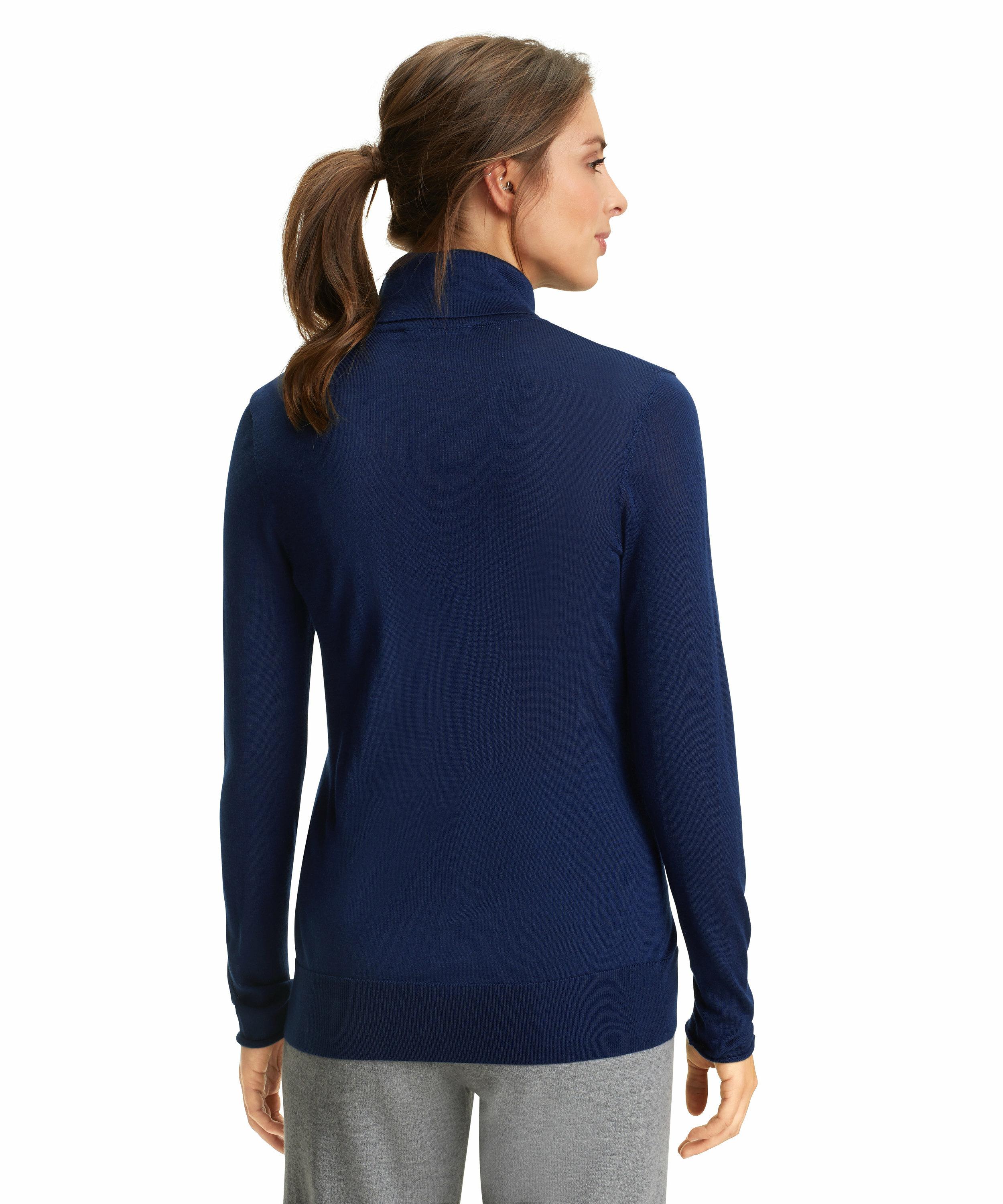 FALKE Damen Pullover Rollkragen, S, Blau, Uni, Wolle, 64156-643702 günstig online kaufen