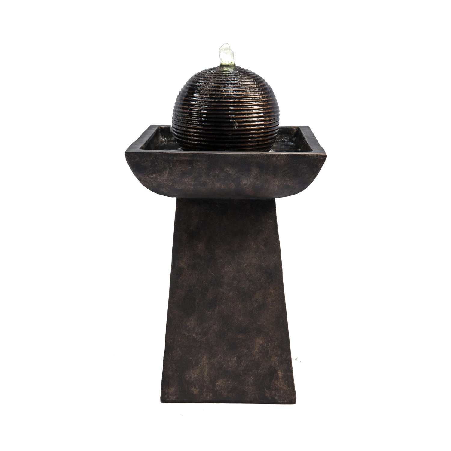 Teamson Home 67 cm Garten Kugel Und Sockel Wasserbrunnen Schwarz Bronze günstig online kaufen