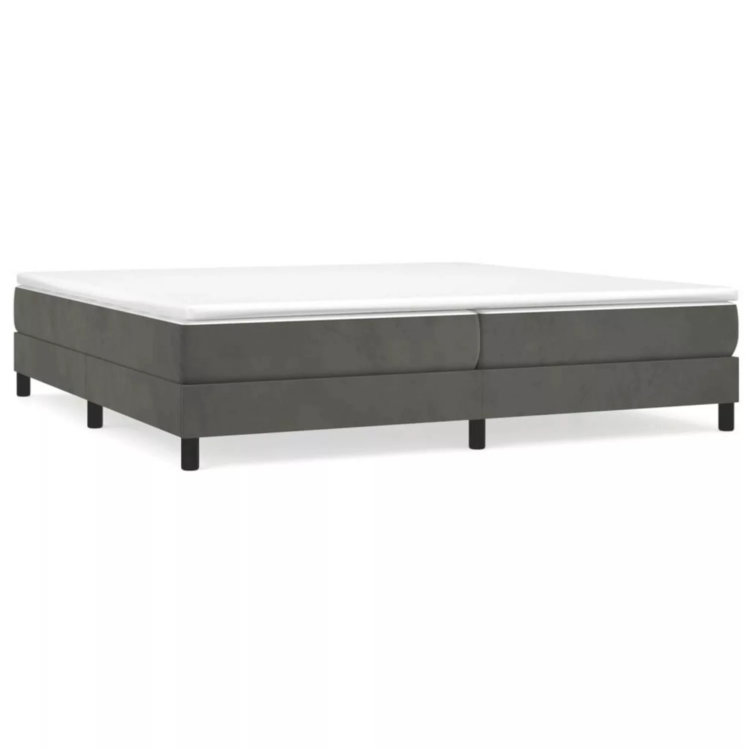 Vidaxl Boxspringbett Dunkelgrau 200x200 Cm Samt günstig online kaufen