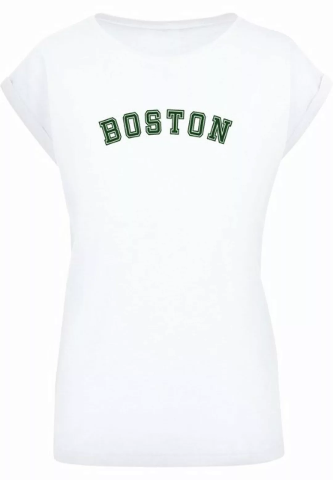 Merchcode T-Shirt Merchcode Damen Ladies Boston Extended Shoulder Tee (1-tl günstig online kaufen
