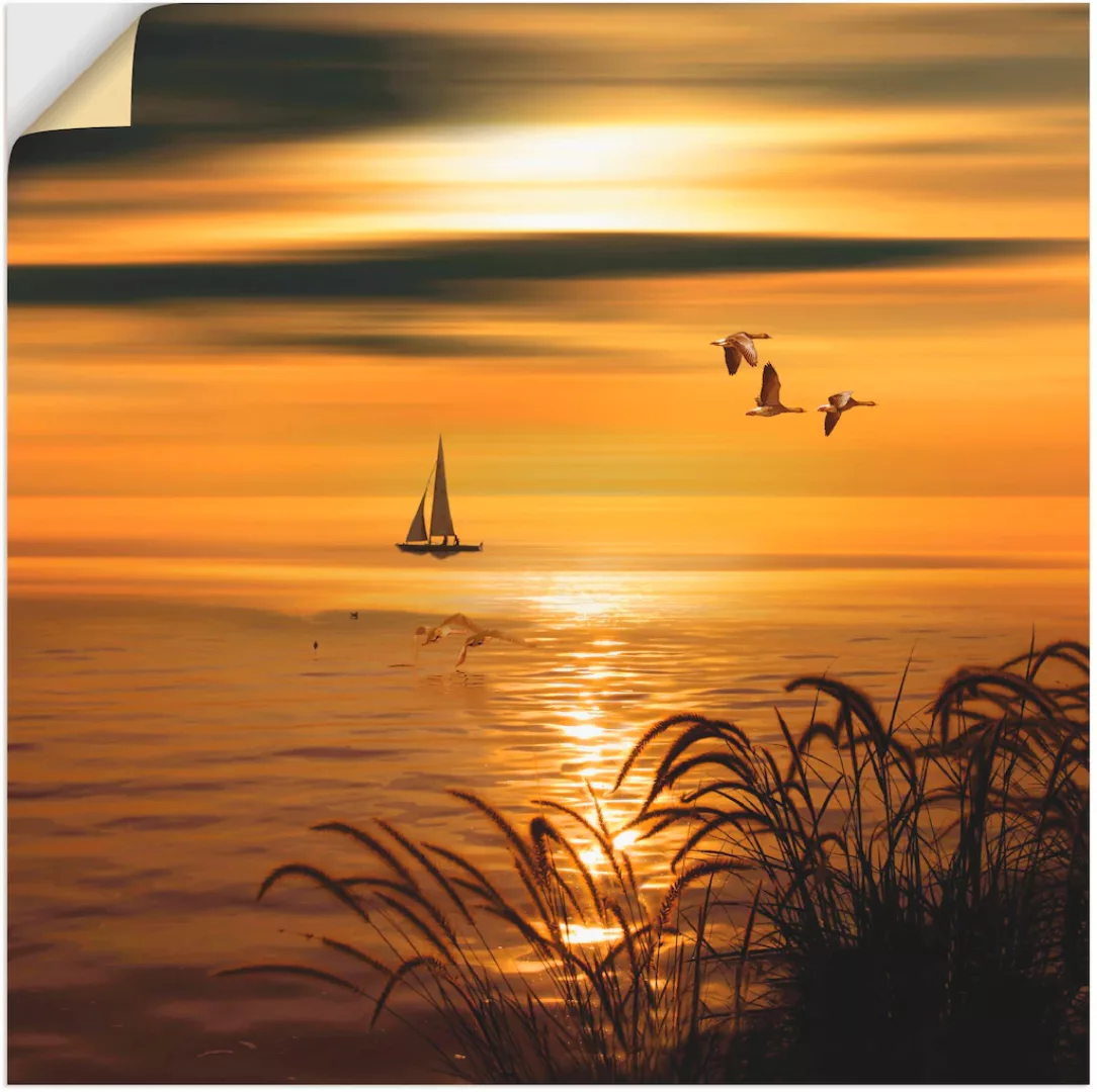 Artland Wandbild "Goldene See Impressionen", Gewässer, (1 St.) günstig online kaufen