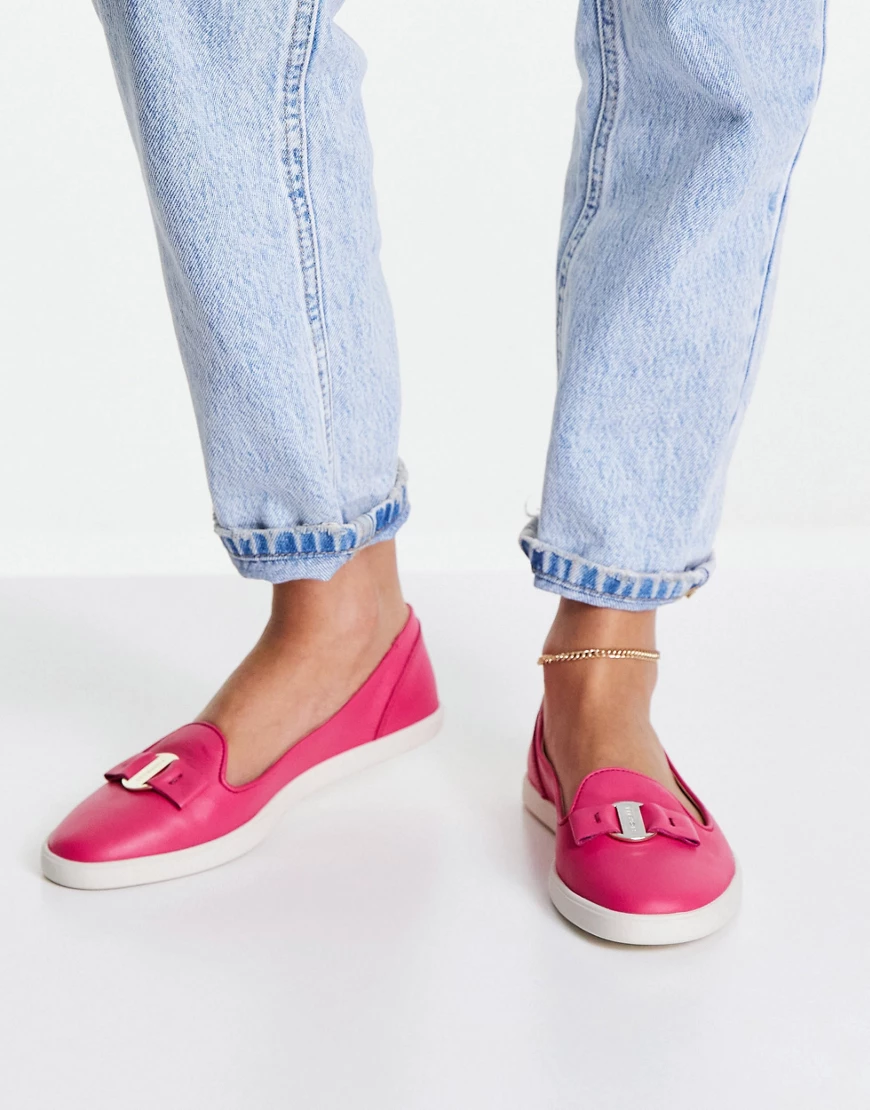 Fiorelli – Mia – Loafer aus Leder in Fuchsia-Rosa günstig online kaufen