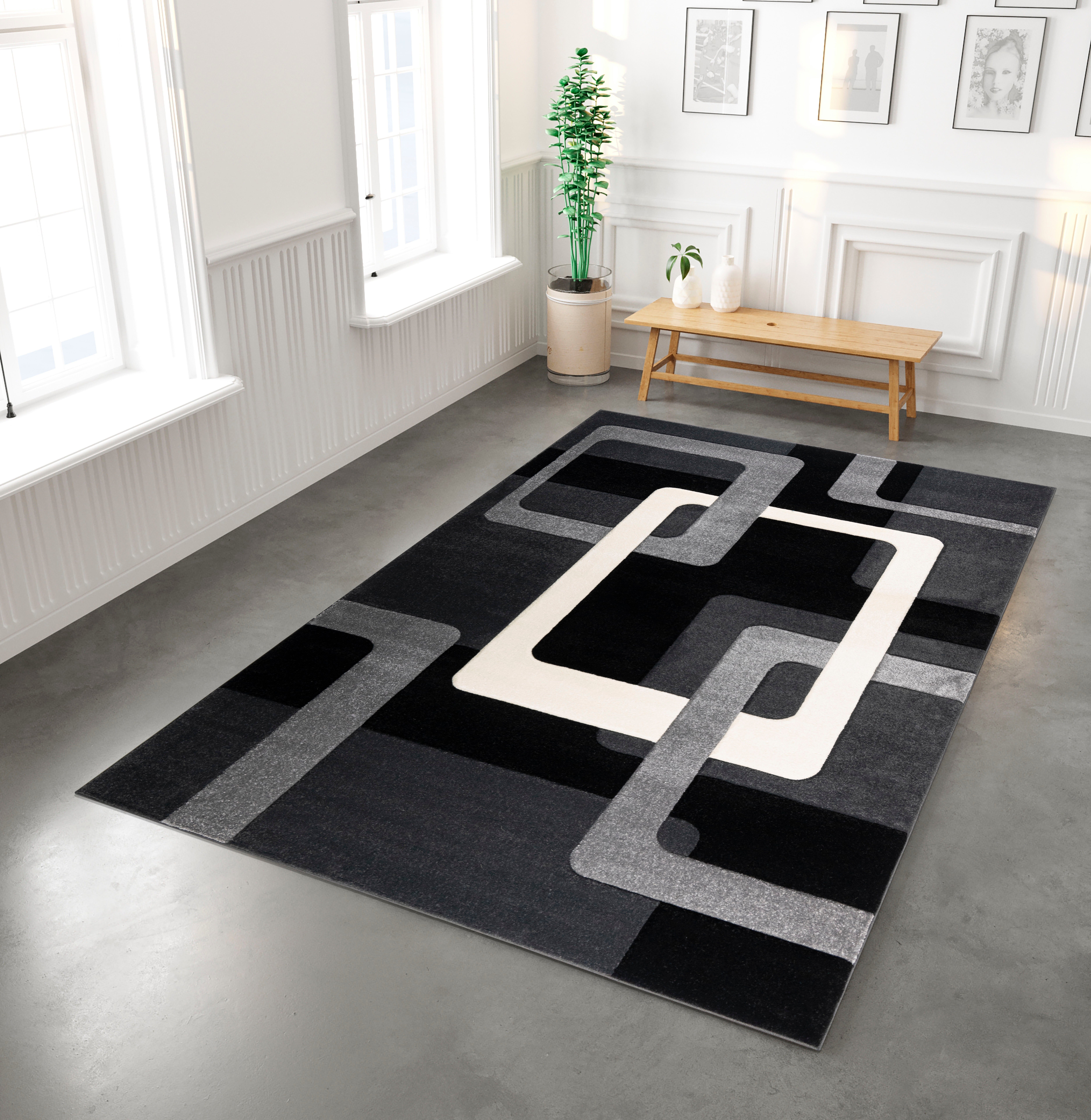 my home Teppich Maxim, rechteckig, Höhe: günstig online kaufen