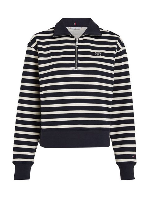 Tommy Hilfiger Sweater SMD BRETON STRIPE 1/2 ZIP HWK Polokragen mit Reißver günstig online kaufen