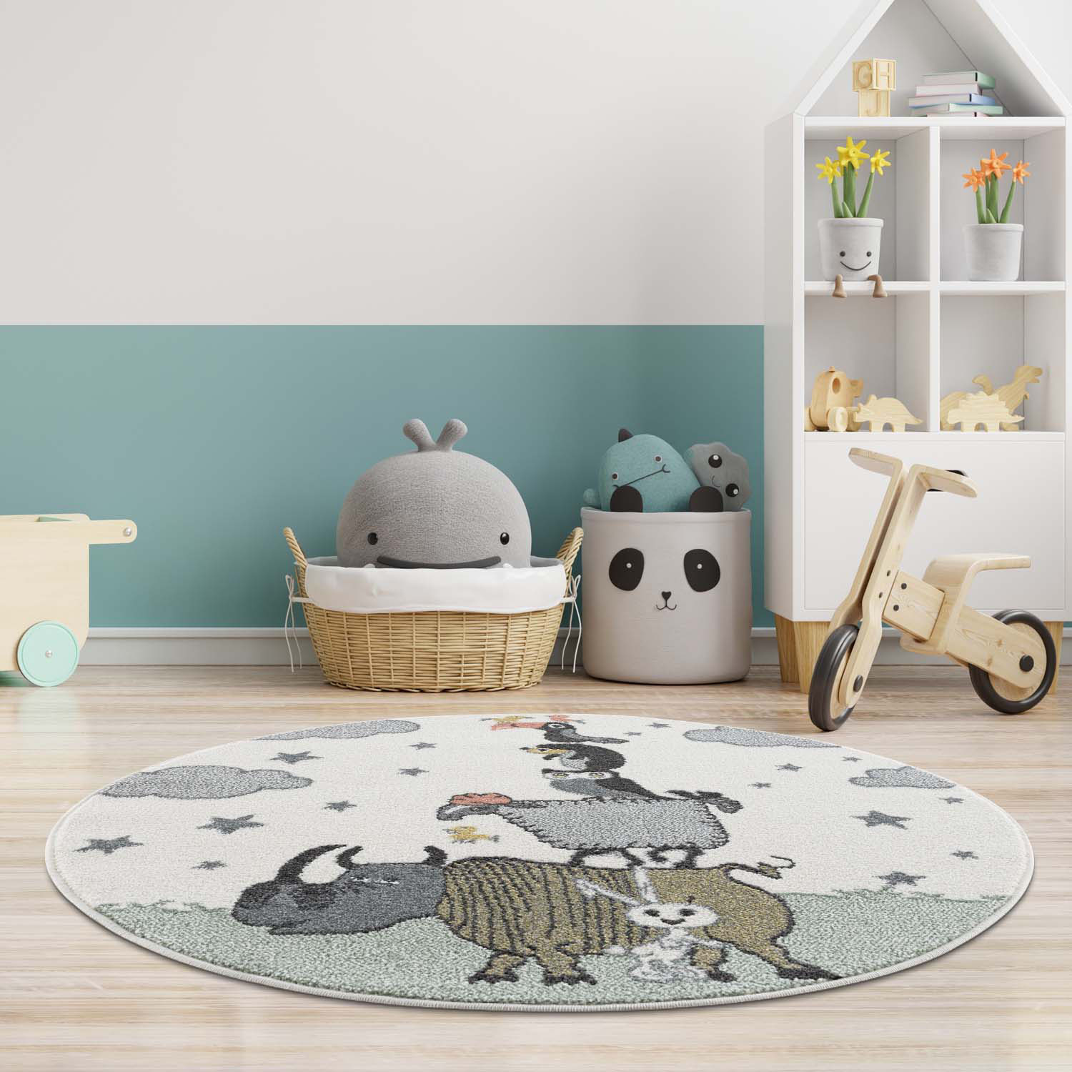 Carpet City Kinderteppich »Anime9394«, rund, 11 mm Höhe, Spielteppich mit T günstig online kaufen