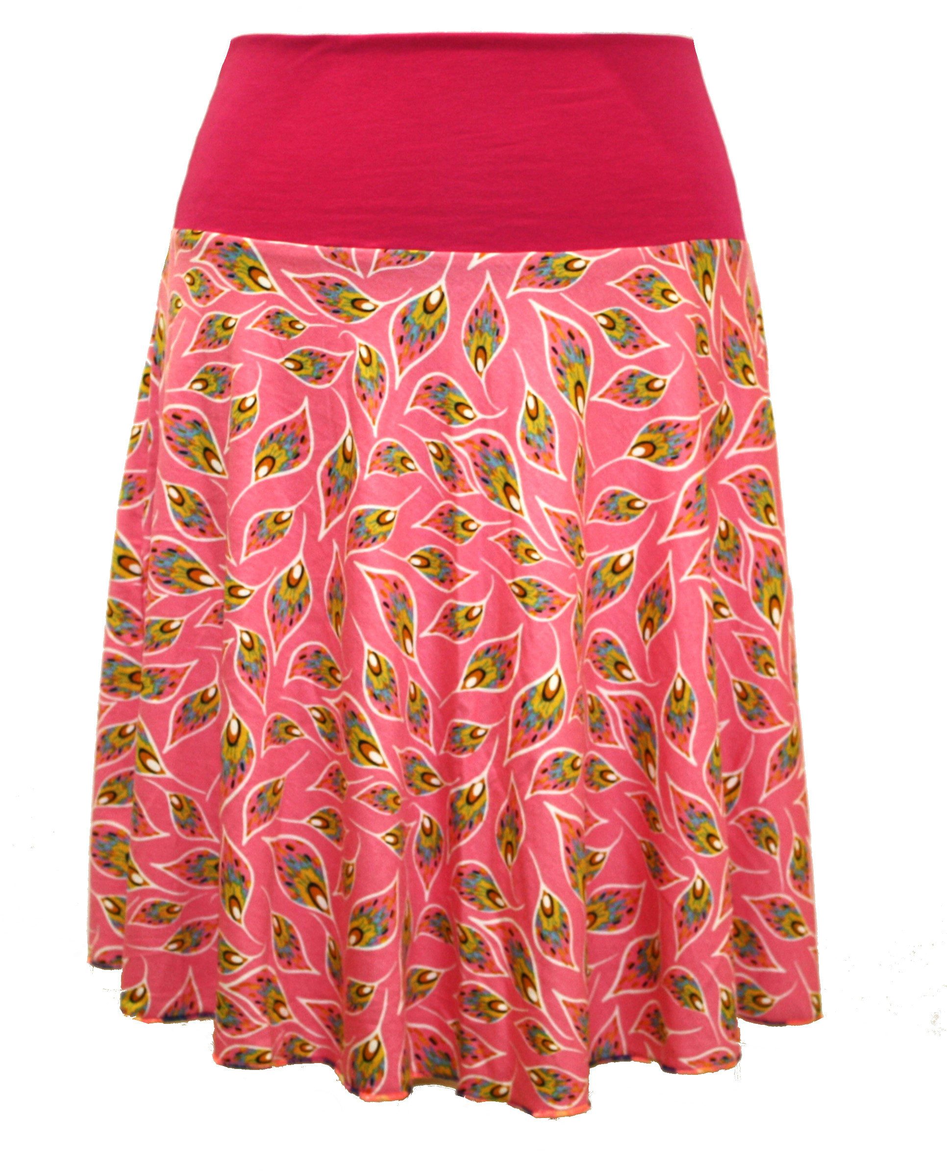 dunkle design Jerseyrock Pink A-Linie 52cm günstig online kaufen