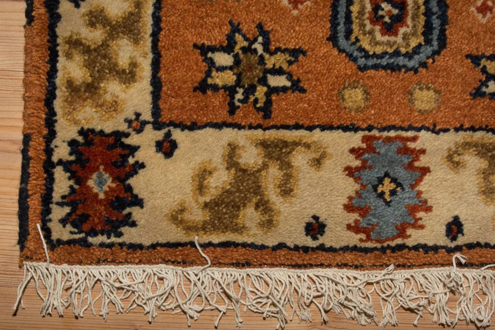 morgenland Wollteppich »Kazak Teppich handgeknüpft orange«, rechteckig günstig online kaufen