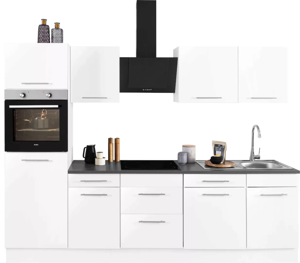 wiho Küchen Küchenzeile "Ela", Breite 280 cm, Soft-Close-Funktion, höhenver günstig online kaufen