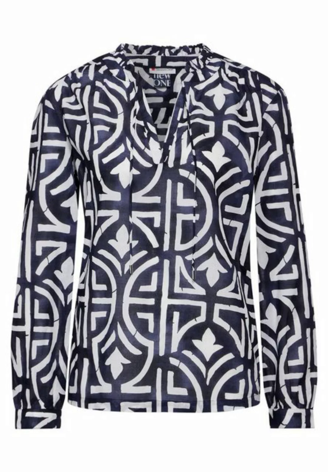 STREET ONE Langarmbluse - Damen Bluse mit Print - Tunika Bluse günstig online kaufen