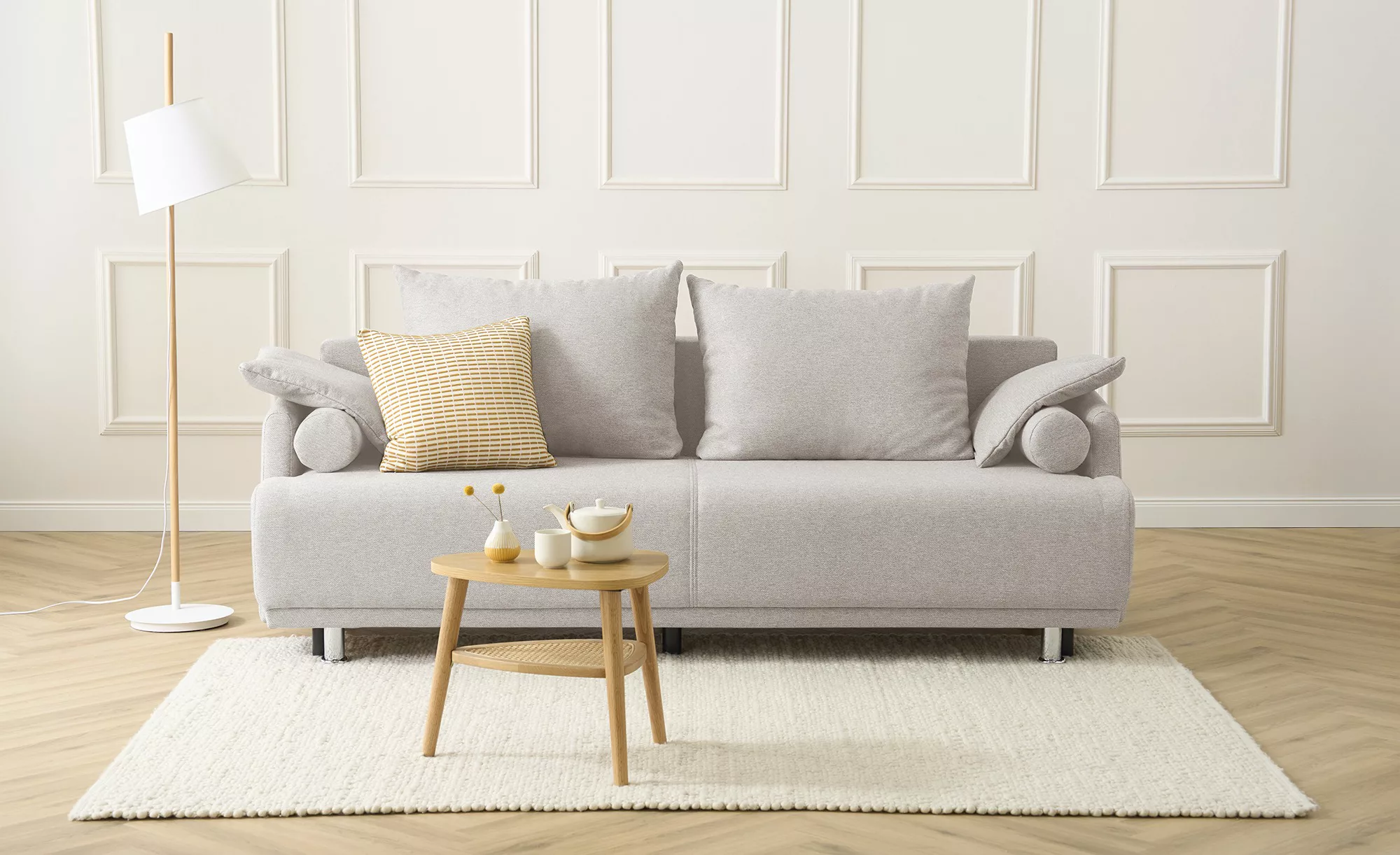 smart Sofa mit Schlaffunktion  Zamira ¦ beige ¦ Maße (cm): B: 218 H: 94 T: günstig online kaufen