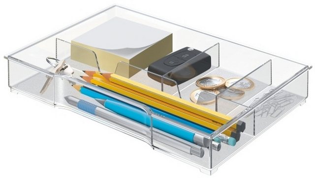 LEITZ Aktenschrank Schubladeneinsatz Cube/Plus/Wow Cube A4 Polystyrol glask günstig online kaufen