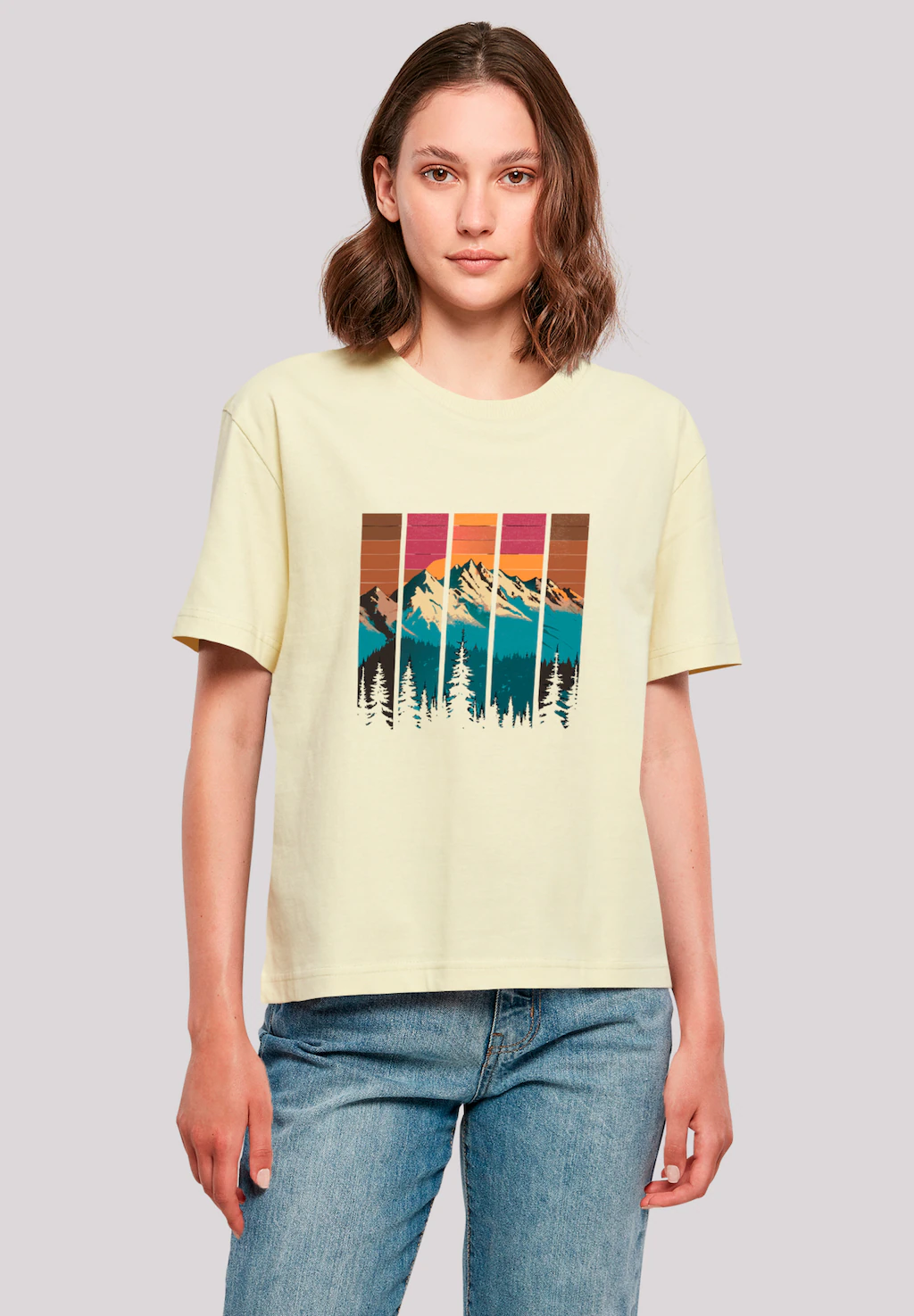 F4NT4STIC T-Shirt "Berg Sonnenuntergang Retro", Premium Qualität günstig online kaufen