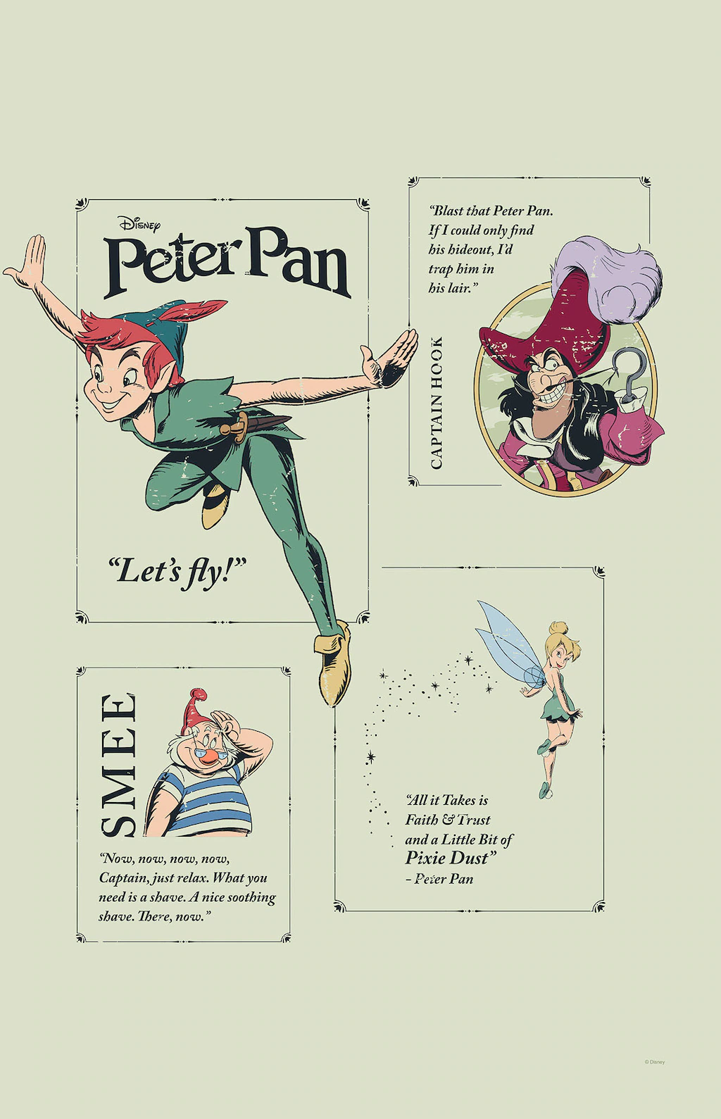 Komar Leinwandbild »Keilrahmenbild - Peter Pan Let´s Fly! - Größe 40 x 60 c günstig online kaufen