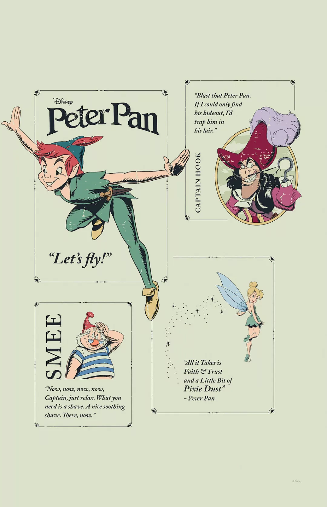 Komar Leinwandbild "Keilrahmenbild - Peter Pan Let´s Fly - Größe 40 x 60 cm günstig online kaufen