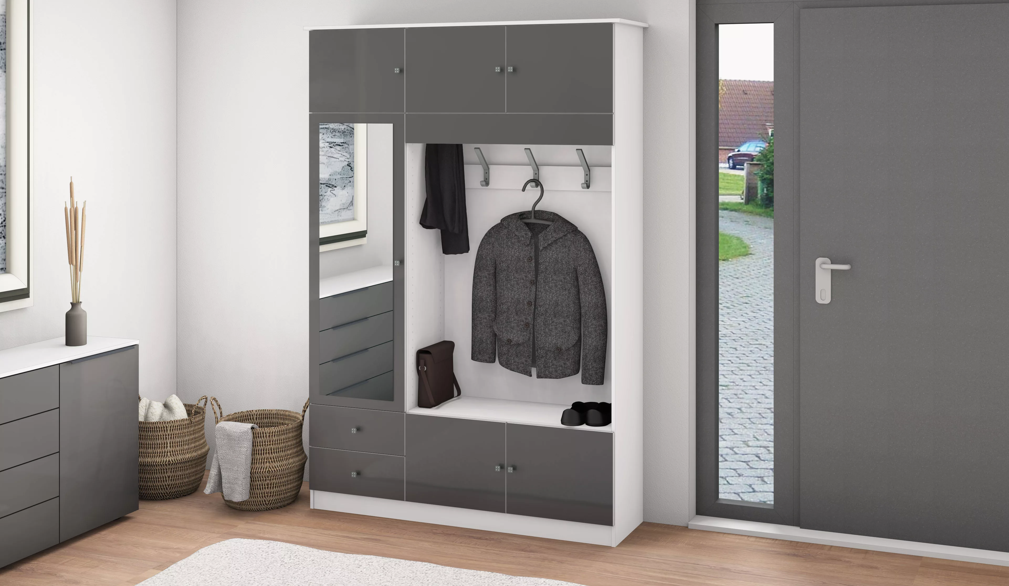 borchardt Möbel Garderobenschrank "Kompakta", Höhe 202 cm günstig online kaufen