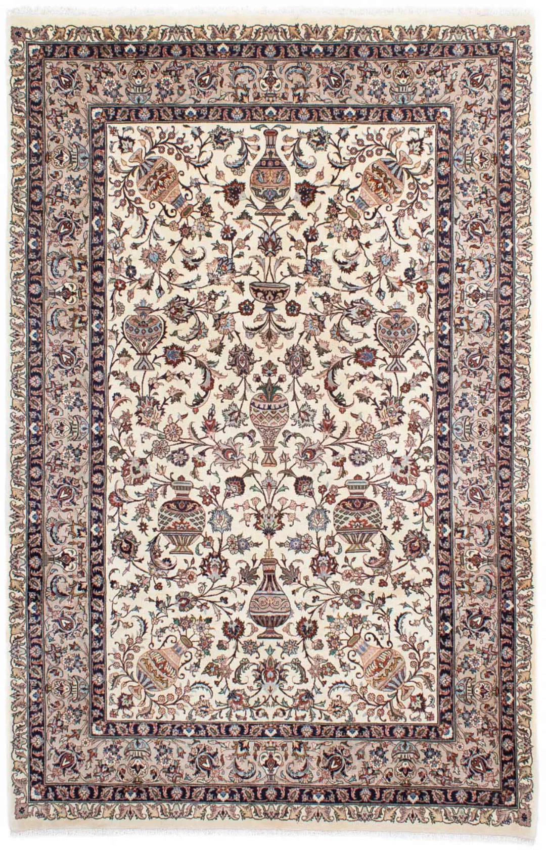 morgenland Wollteppich »Kaschmar Blumenmuster Beige 299 x 200 cm«, rechteck günstig online kaufen