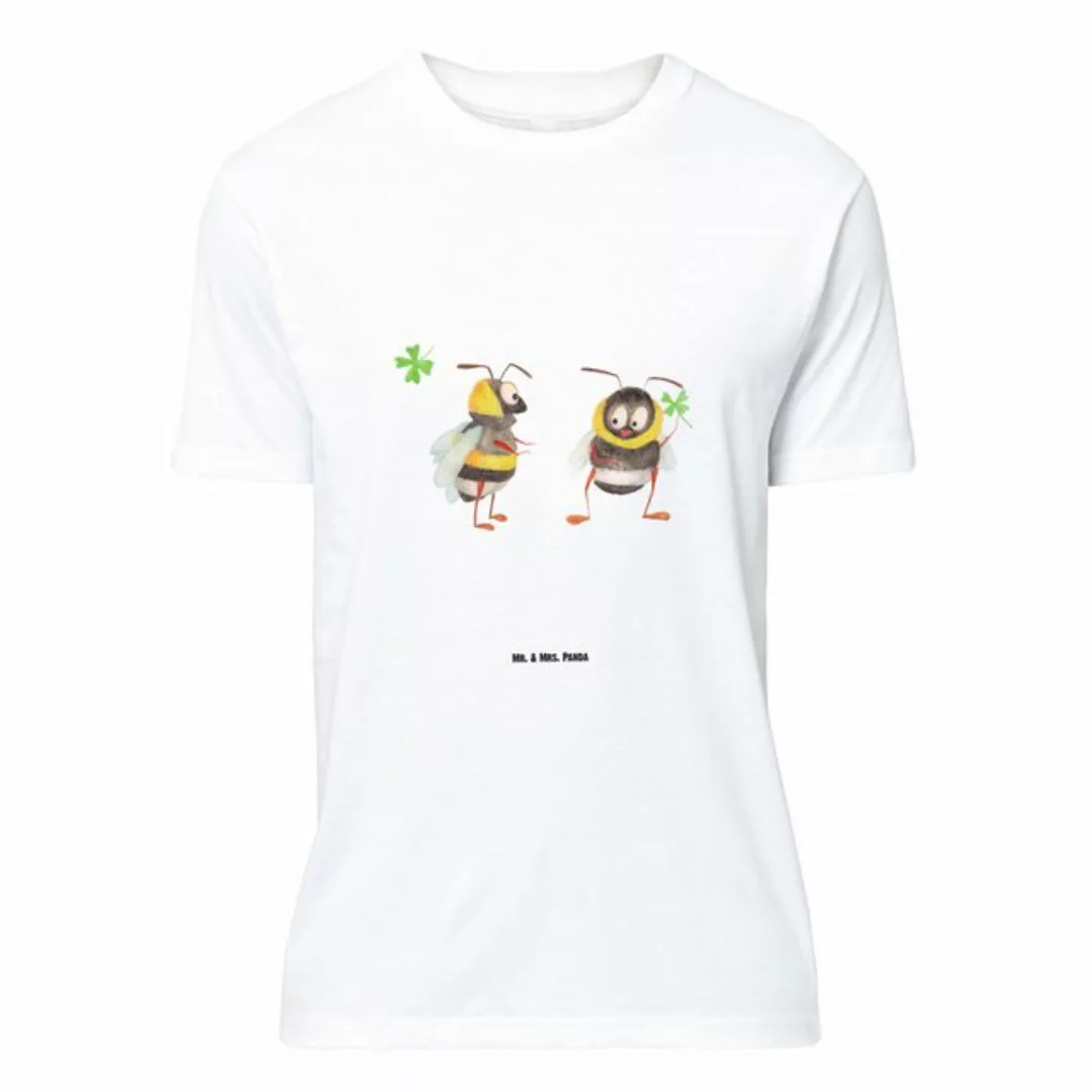 Mr. & Mrs. Panda T-Shirt Hummeln mit Kleeblatt - Weiß - Geschenk, Lustiges günstig online kaufen