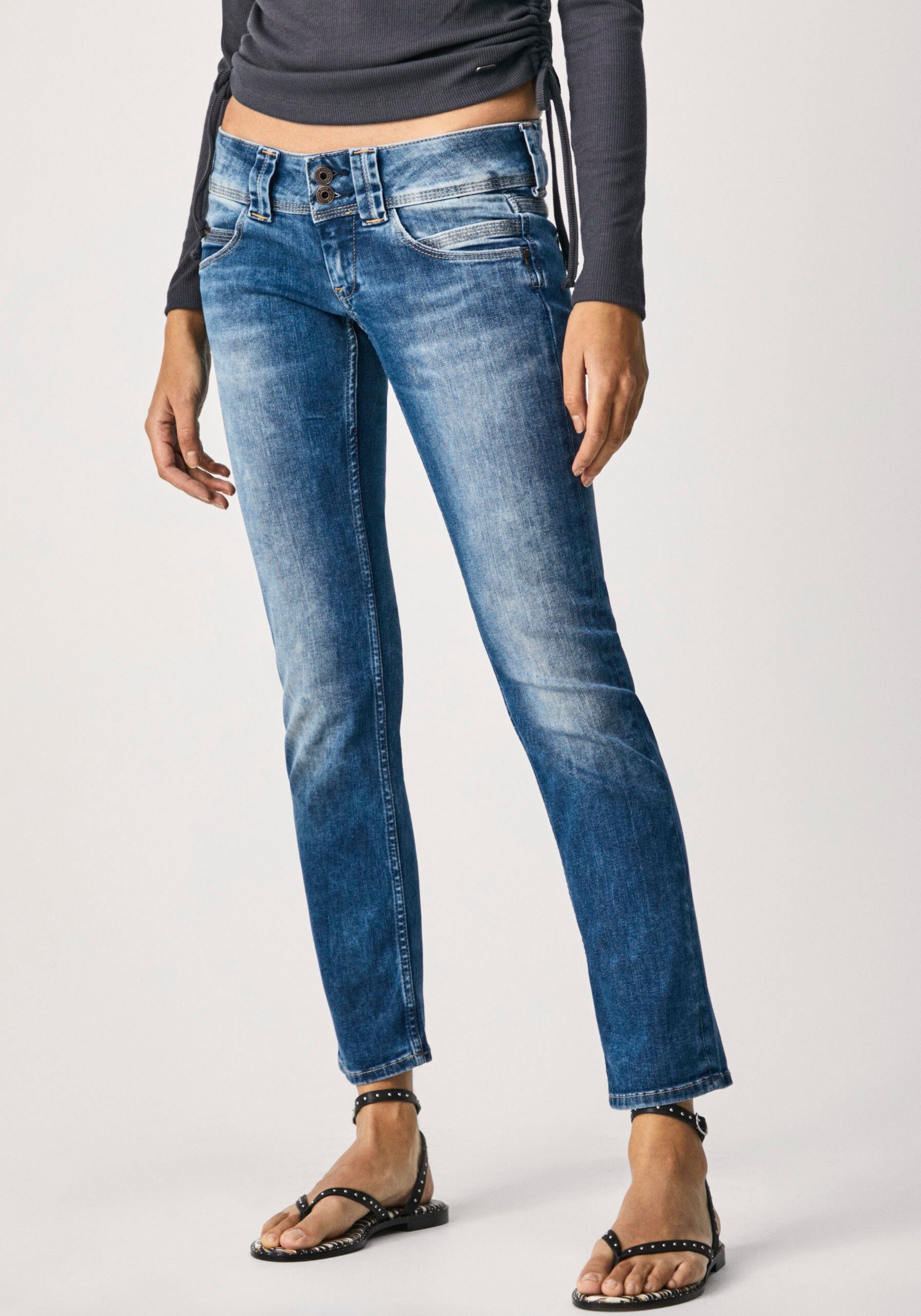 Pepe Jeans Straight-Jeans VENUS mit Badge günstig online kaufen