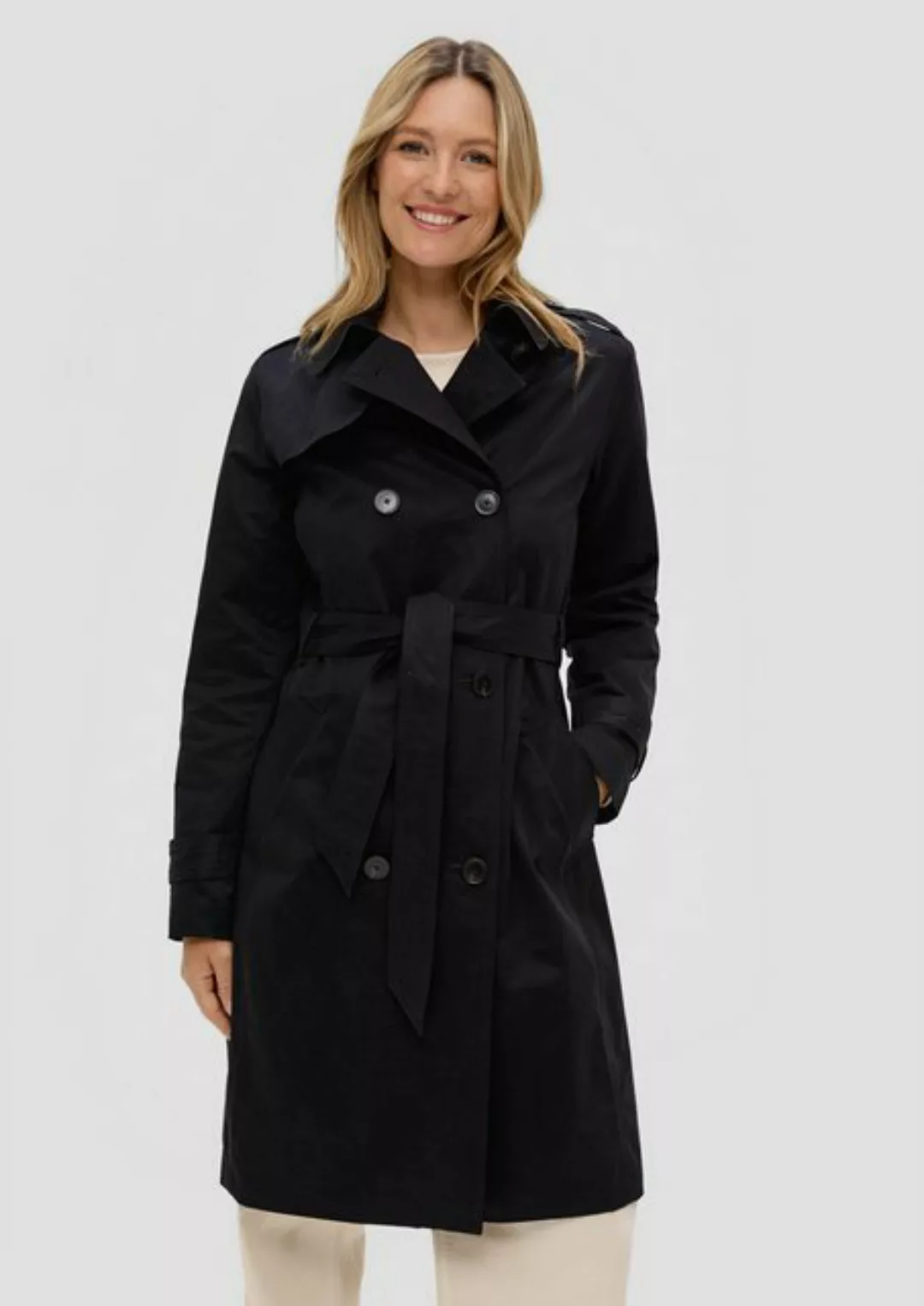 s.Oliver Funktionsmantel Langer Trench-Coat Blende günstig online kaufen