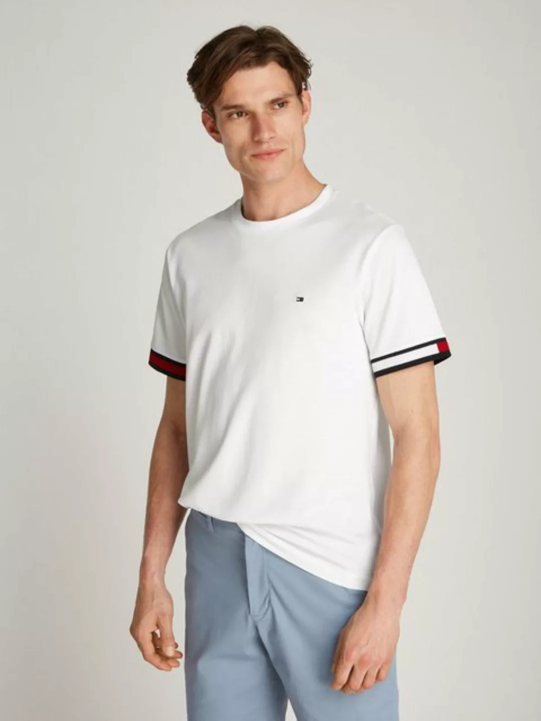 Tommy Hilfiger T-Shirt "GLOBAL STRIPE FLAG CUFF TEE" günstig online kaufen