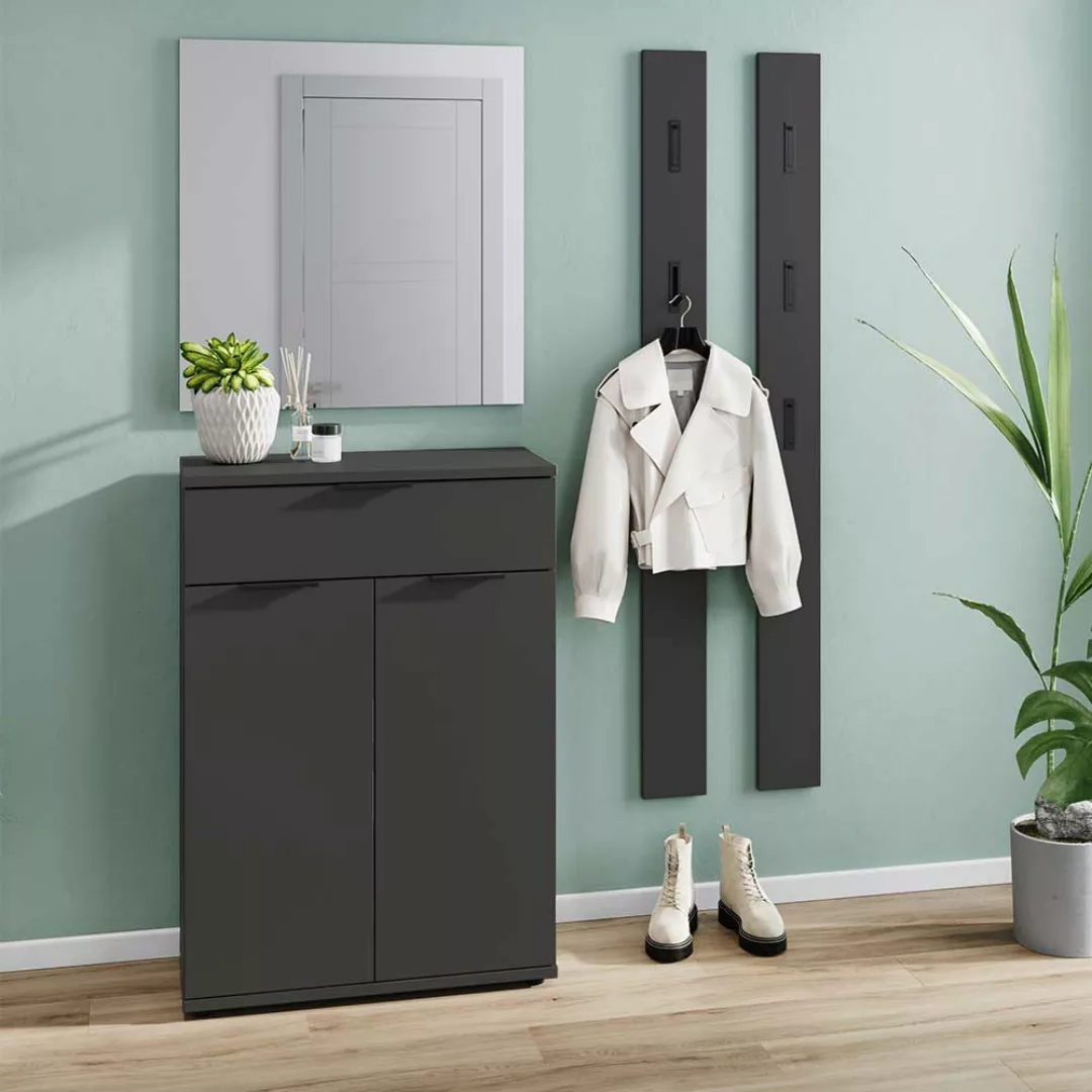 Komplett Garderobe Garderoben Set 188 cm hoch - Made in Germany (vierteilig günstig online kaufen