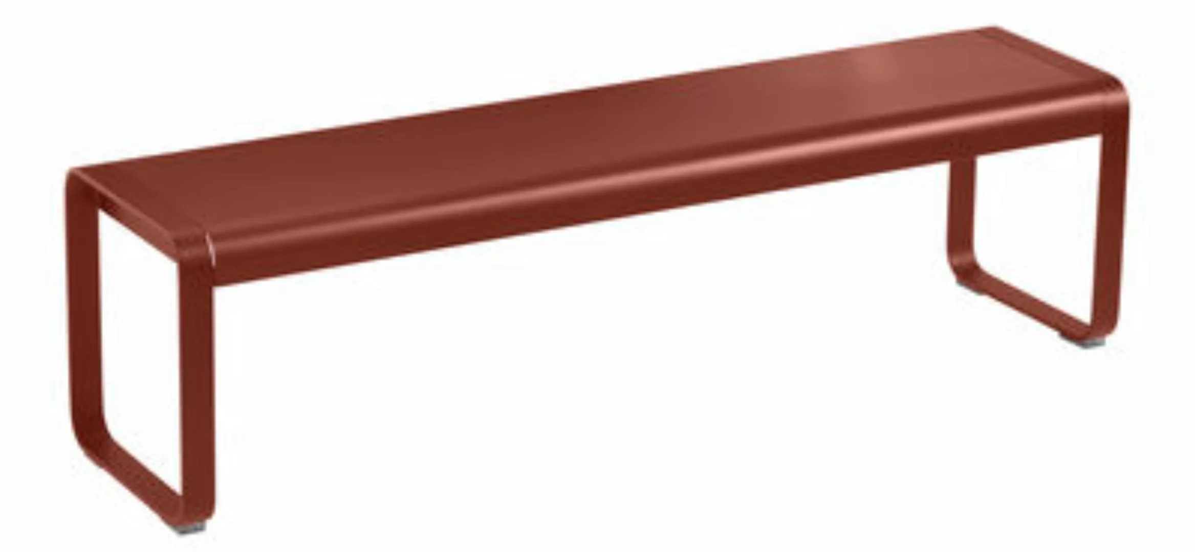 Bank Bellevie metall rot braun / L 161 cm - 4-Sitzer - Fermob - Braun günstig online kaufen