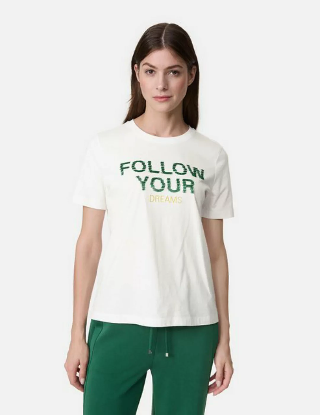 GERRY WEBER Kurzarmshirt T-Shirt aus Baumwolle mit Wording günstig online kaufen