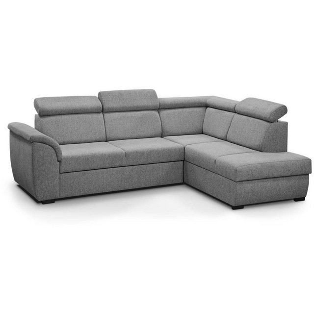 Beautysofa Ecksofa Madera, mit Schlaffunktion, Bettkasten, verstellbare Kop günstig online kaufen