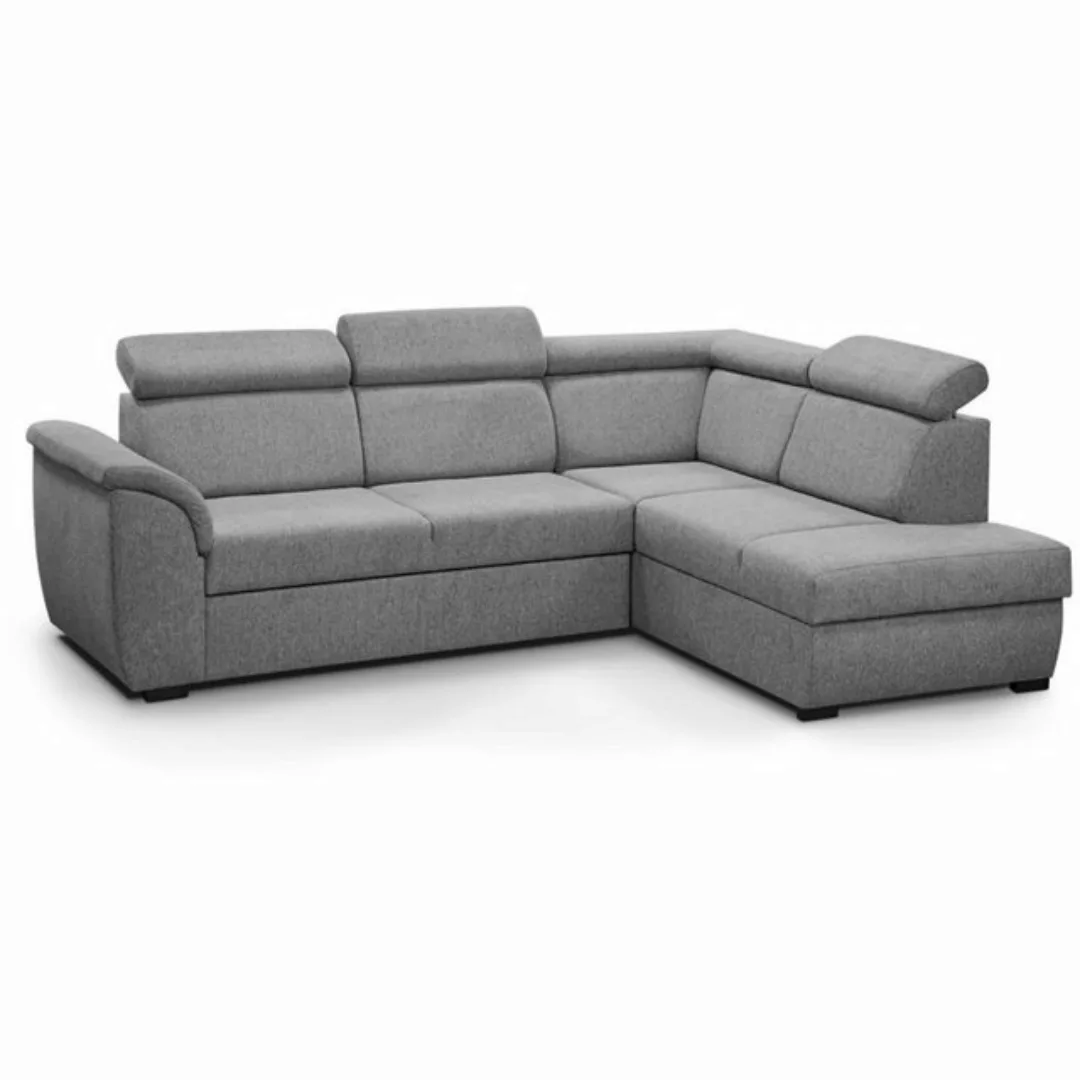 Beautysofa Ecksofa Madera, mit Schlaffunktion, Bettkasten, verstellbare Kop günstig online kaufen