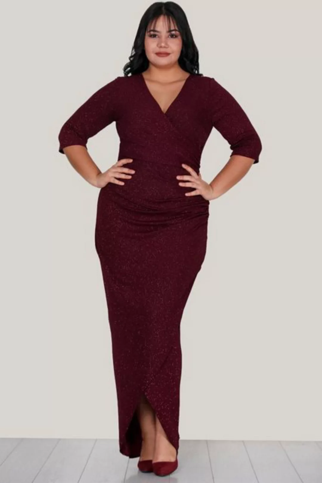 Modabout Abendkleid Langes Maxikleid Sommerkleid für große Größen- NELB0553 günstig online kaufen