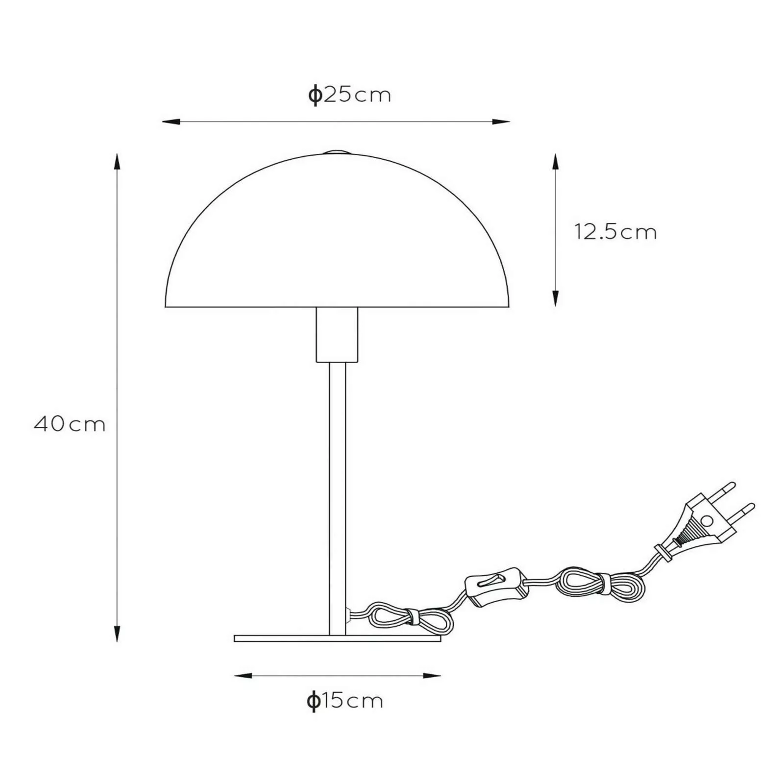 Tischleuchte Siemon aus Stahl, Ø 25 cm, ockergelb günstig online kaufen