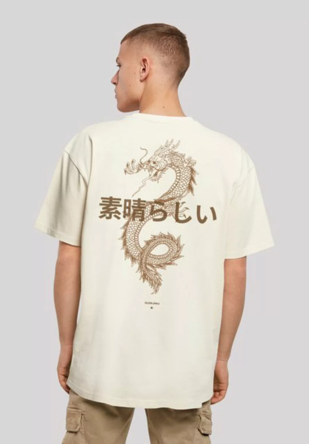 F4NT4STIC T-Shirt Drache Lila Print günstig online kaufen