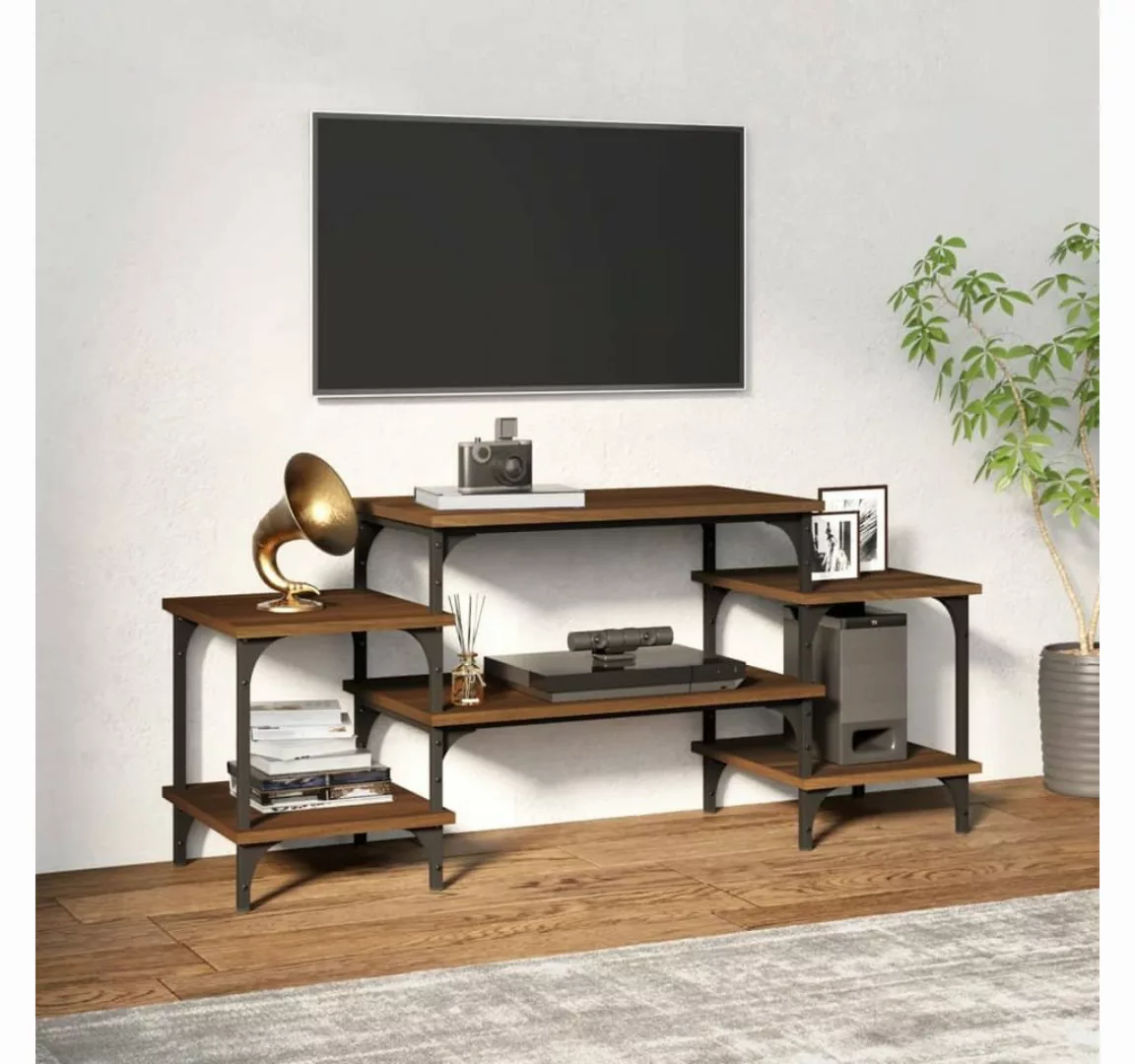 furnicato TV-Schrank Braun Eichen-Optik 117x35x52 cm Holzwerkstoff günstig online kaufen