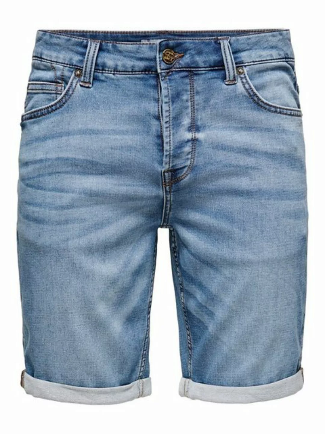 Only & Sons Herren Jeans Short ONSPLY JOG BLUE SHORTS PK 8584- Regular Fit günstig online kaufen