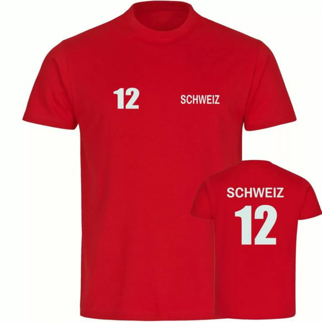 multifanshop T-Shirt Herren Schweiz - Trikot 12 - Männer günstig online kaufen