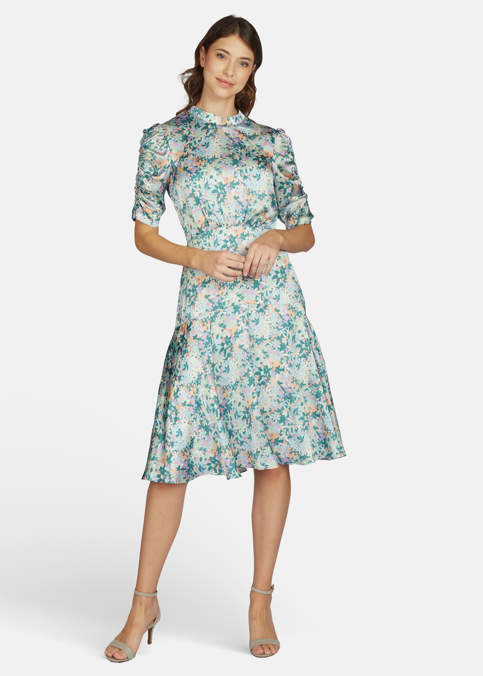 Kleo Abendkleid (1-tlg) Elegant schimmernder Satinstoff günstig online kaufen