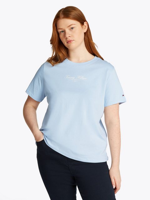 Tommy Hilfiger Curve Rundhalsshirt CRV REG SCRIPT C-NK TEE SS in Großen Grö günstig online kaufen