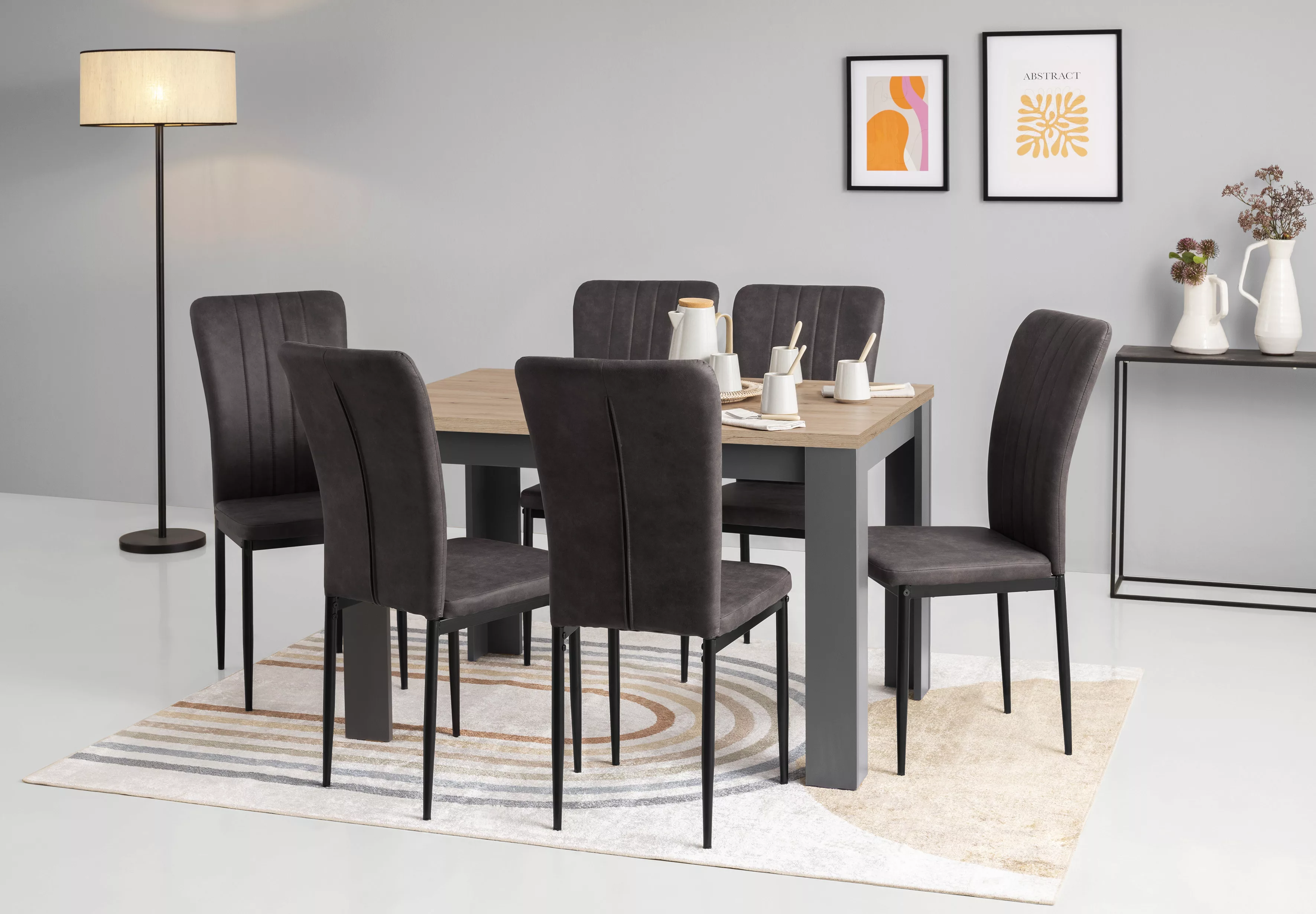 Home affaire Essgruppe "Bergamo", (Set, 7 tlg.), 7-tlg. Essgruppe mit auszi günstig online kaufen