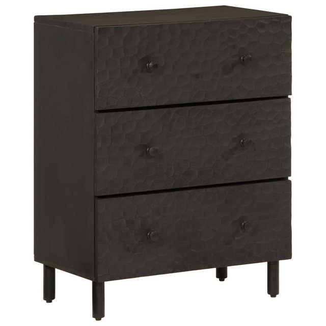 vidaXL Beistellschrank Beistellschrank Schwarz 60x33x75 cm Massivholz Mango günstig online kaufen