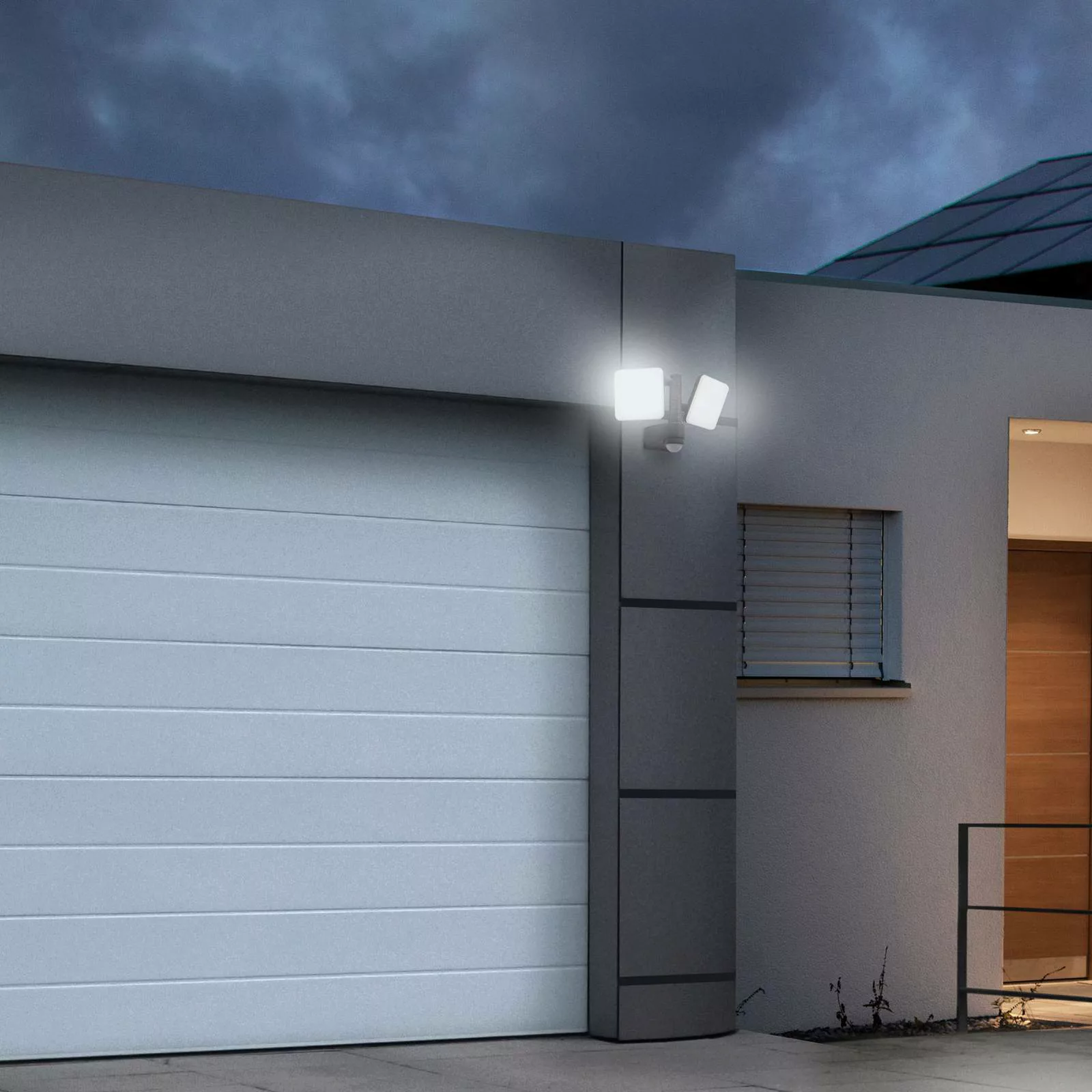 Näve LED-Außenwandleuchte inkl. 360° Bewegungsmelder anthrazit günstig online kaufen