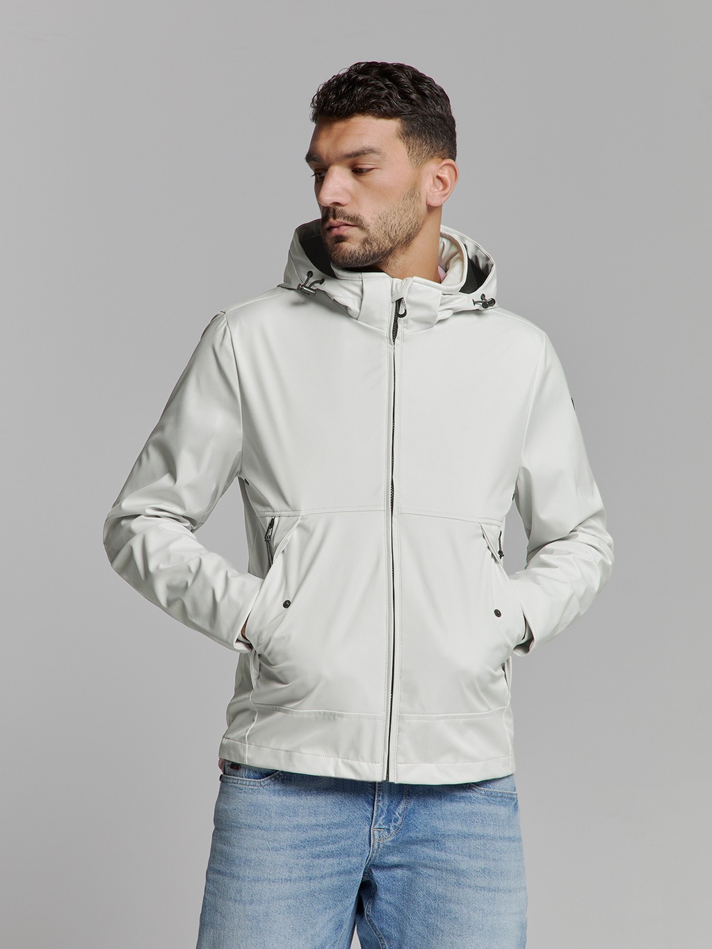 NO EXCESS Kurzjacke "No Excess Jacke mit abnehmbarer kapuze" günstig online kaufen