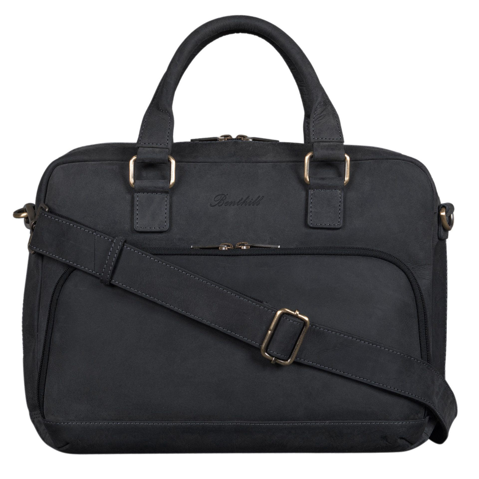 Benthill Aktentasche Echt Leder Laptoptasche Notebooktasche günstig online kaufen
