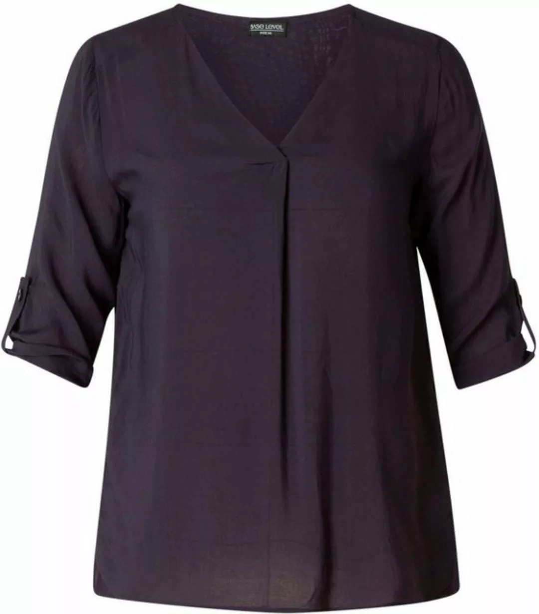 Base Level Curvy Shirtbluse Yanina mit V-Ausschnitt günstig online kaufen